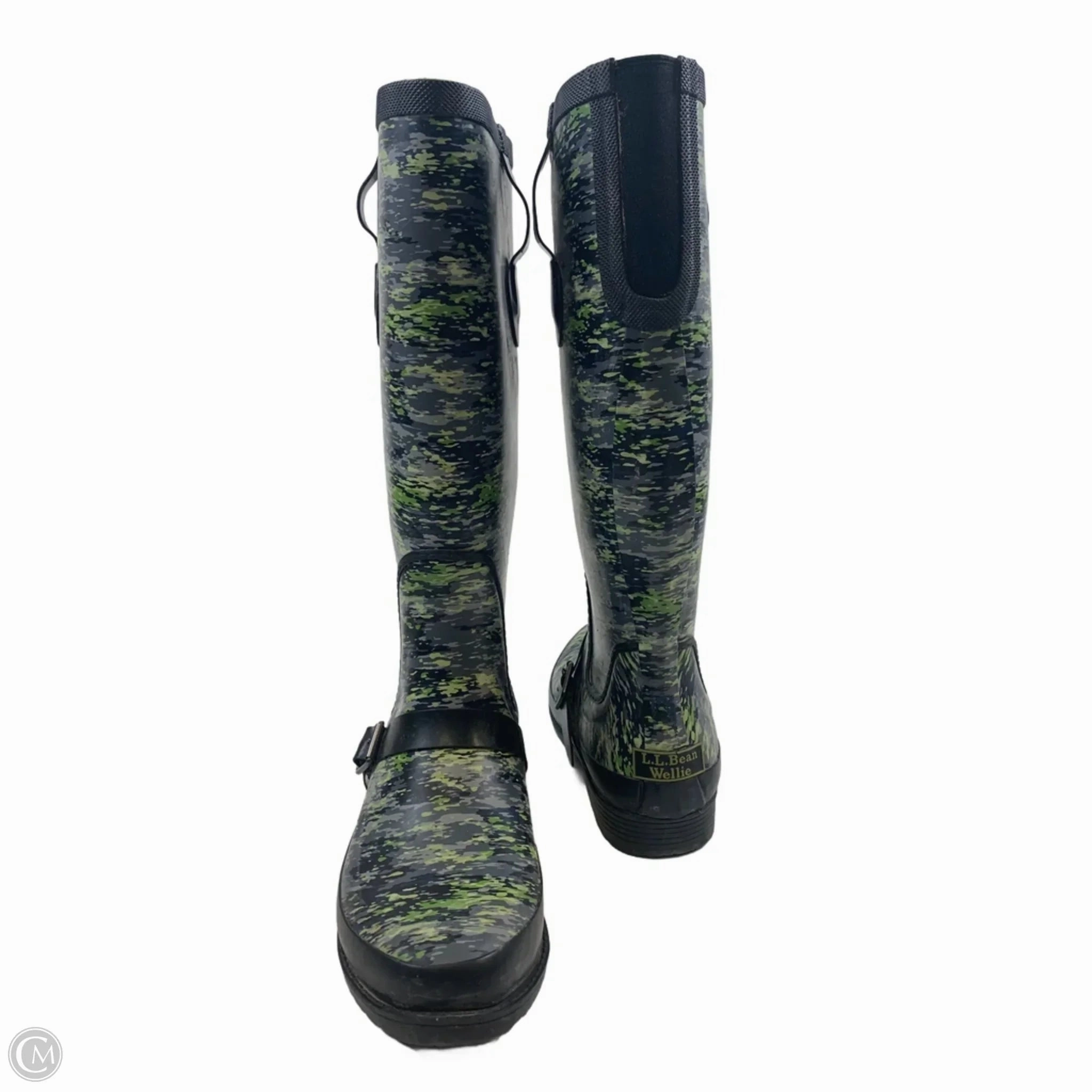 Holographic Rain Boots Boots Rain By L.l. Bean In Green & Grey, Size: 8