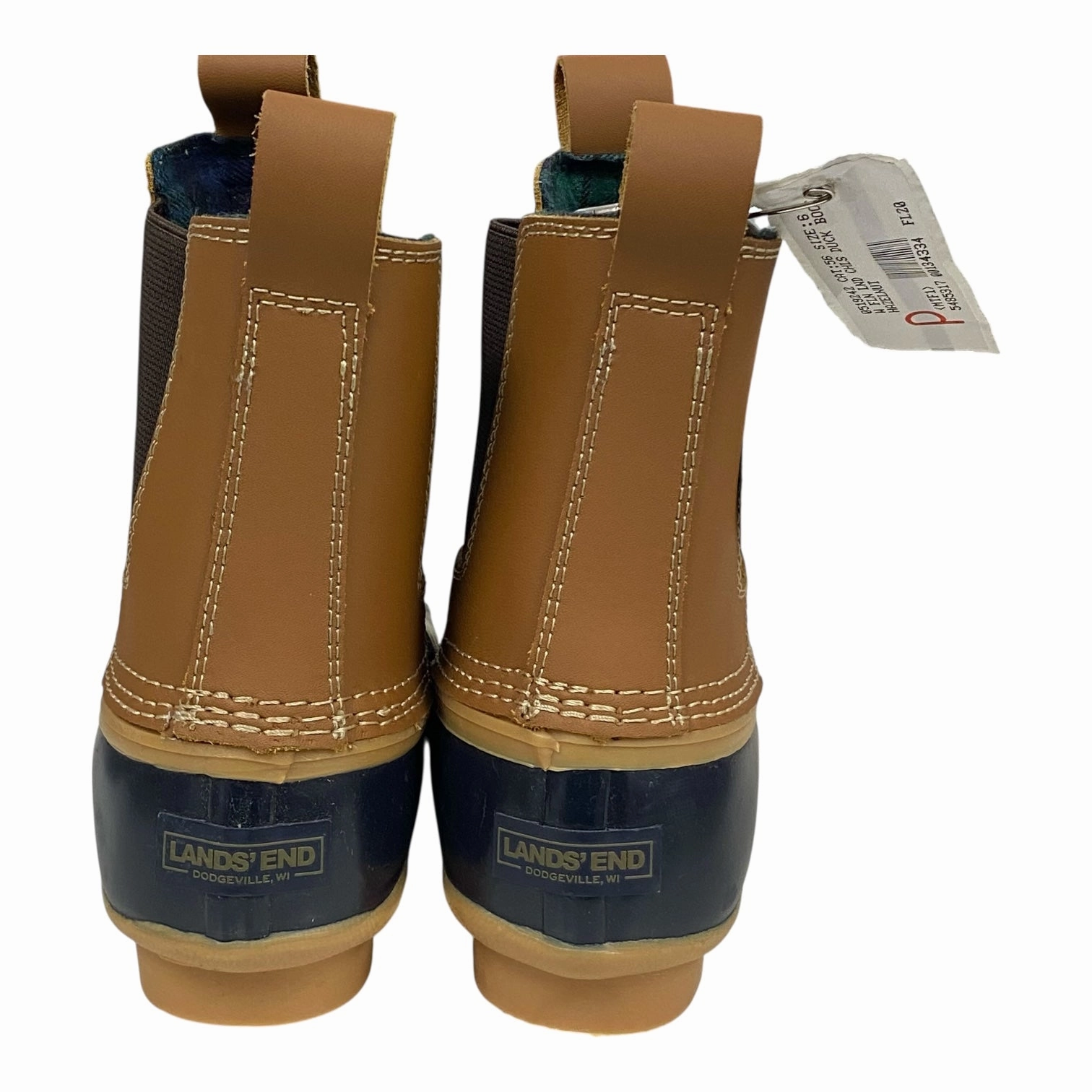 Boots Rain By Lands End In Black & Brown, Size:6 Bogs Tall Rain Boots