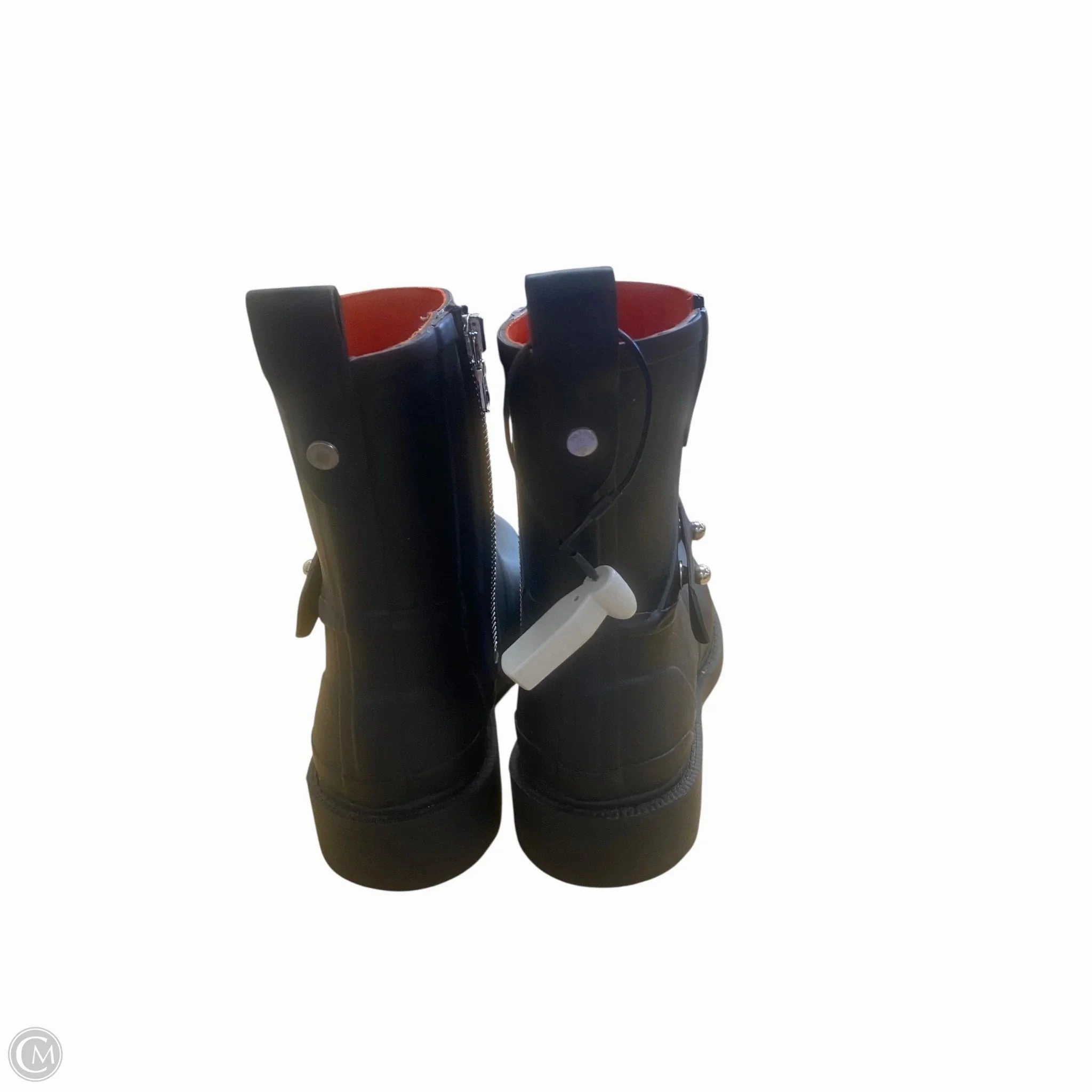 Hip Rain Boots Boots Rain By Rag & Bones Jeans In Black & Red, Size: 6