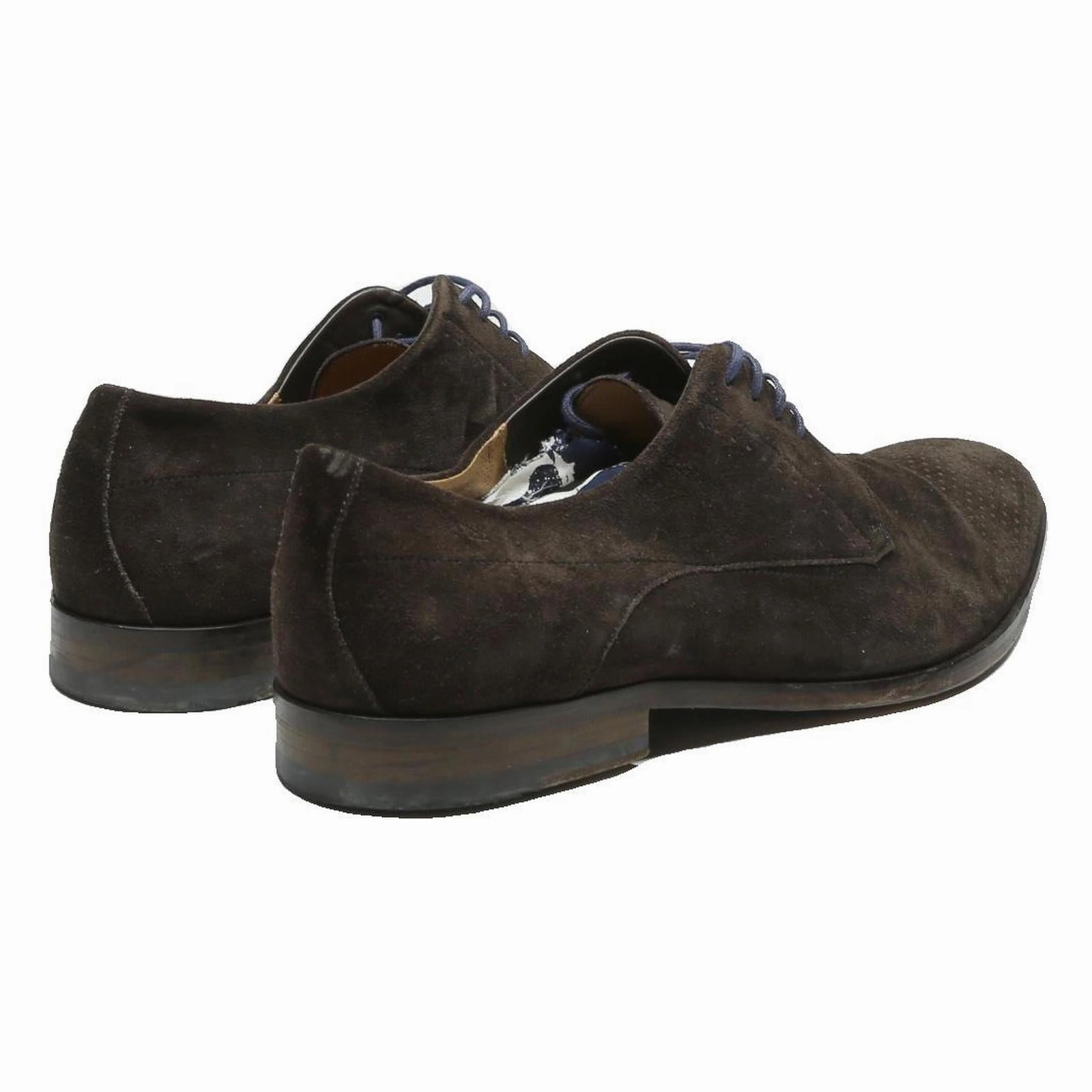 BOSS Mens Derby Shoes Leather Brown UK 8.5 Stylish Classic Lace-Up Footwear Chunky Derby Shoe