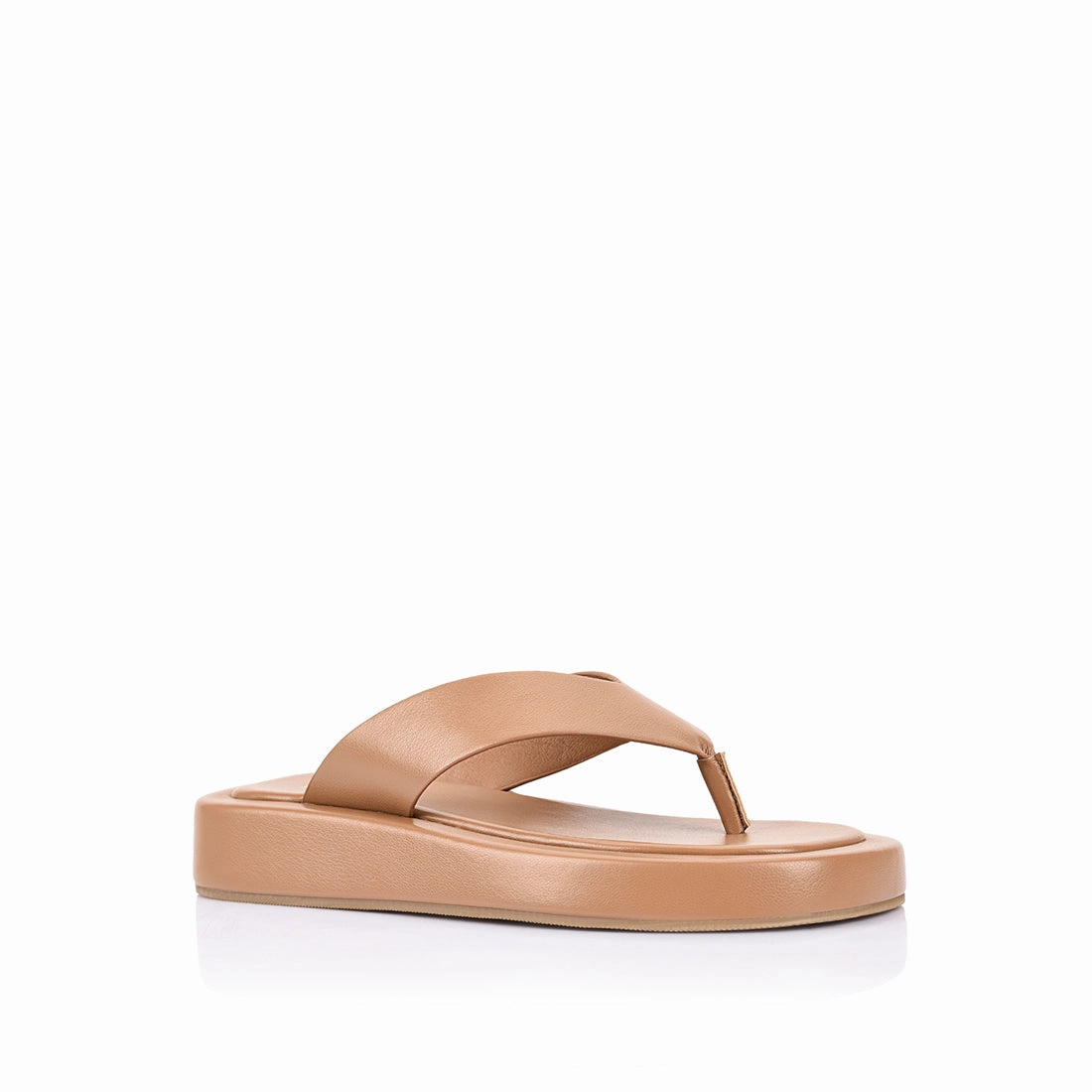 Bouncer II Flatform Thongs - Dark Camel Tan Swedish Flip Flops