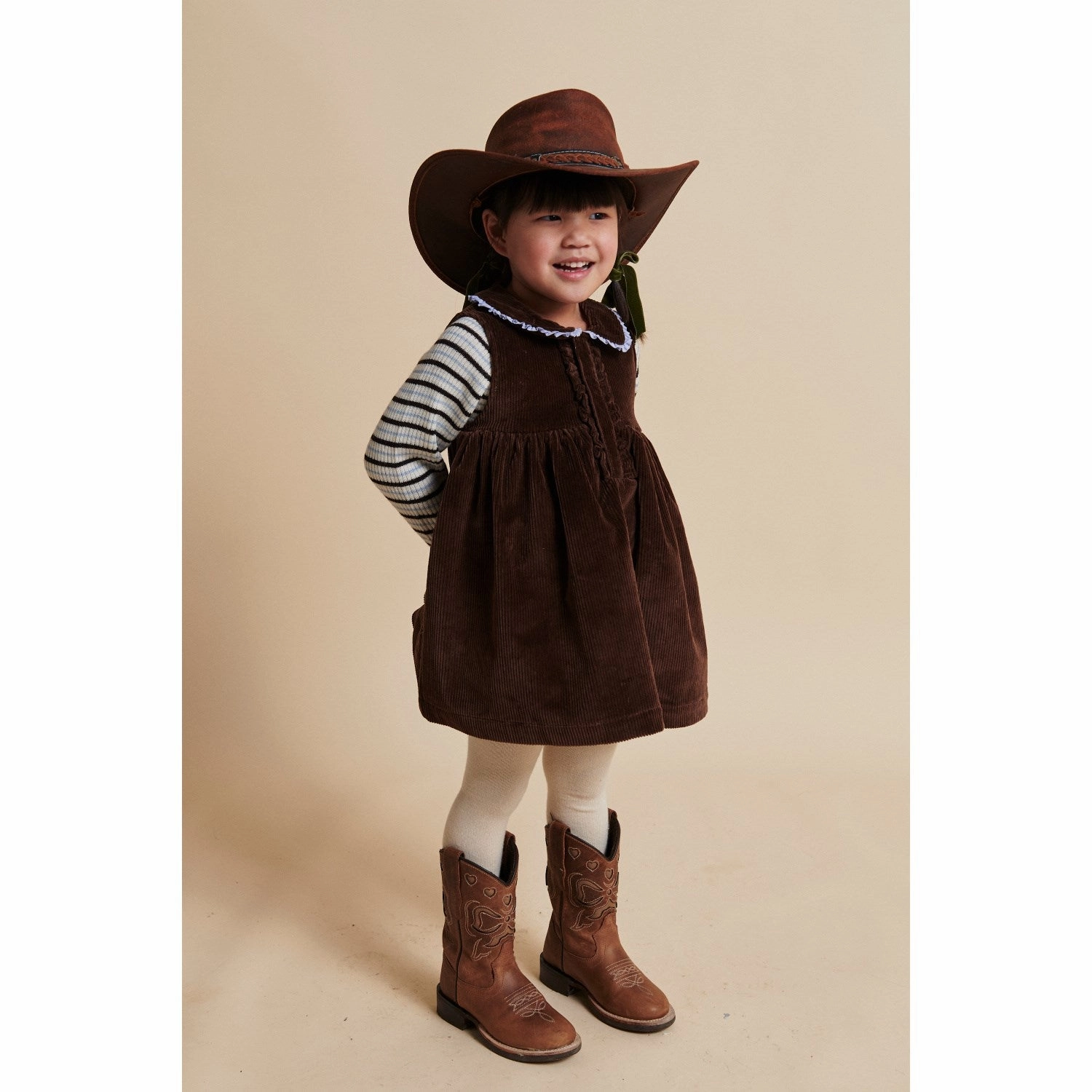 Good Walking Boots COPENHAGEN COLORS Cognac Bow Limited Ranger Boots W. Warm Lining