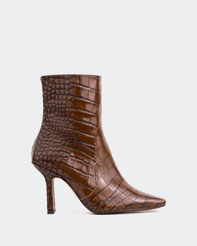 Western Boots Fringe Bourget Tan Croco