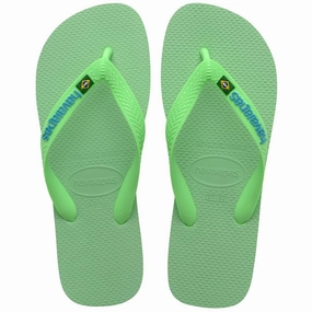 Hiking In Flip Flops BRASIL LOGO - LIME GREEN