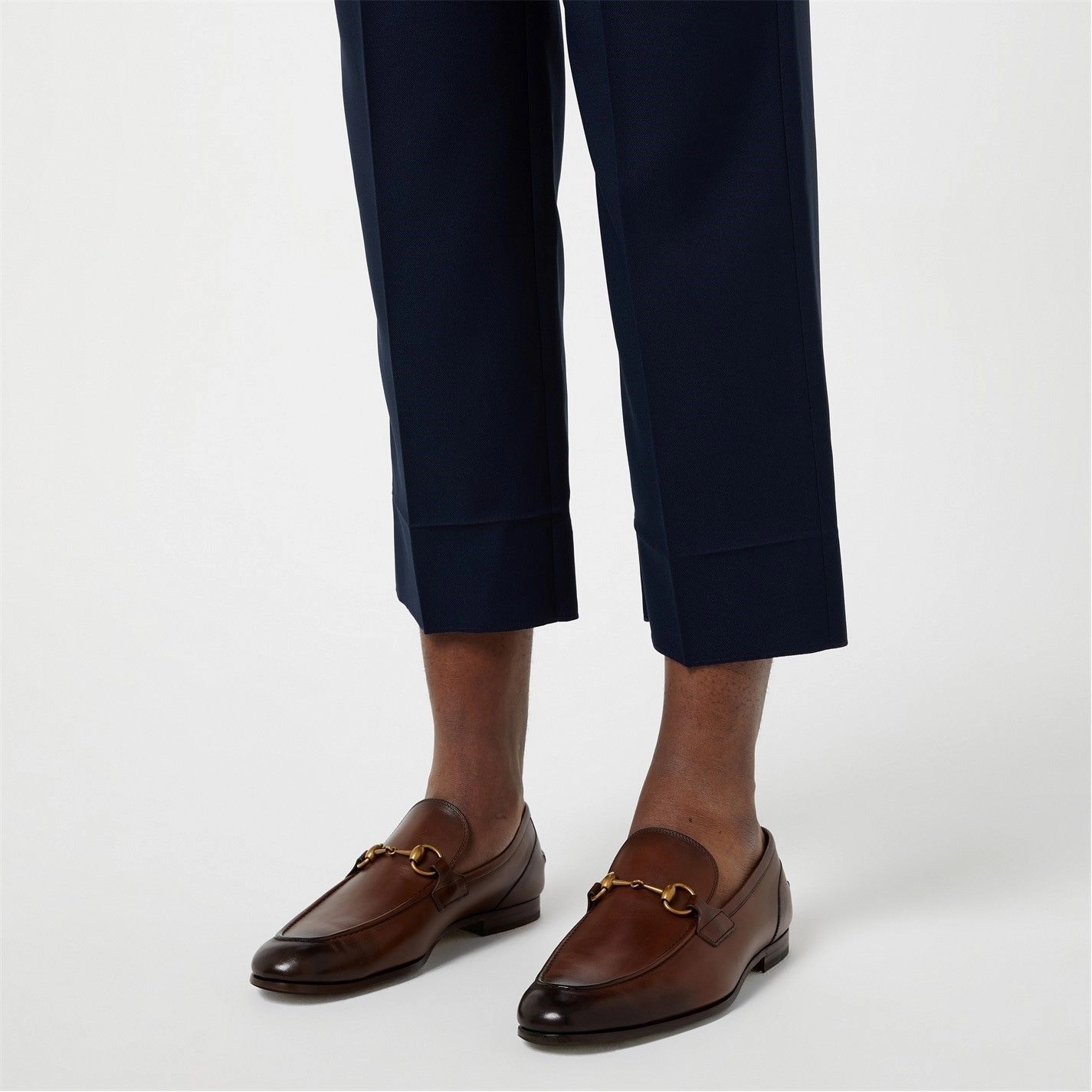 Most Comfortable Lug Sole Loafers Gucci  Men's Horsebit Leather Jordaan Loafers Brown