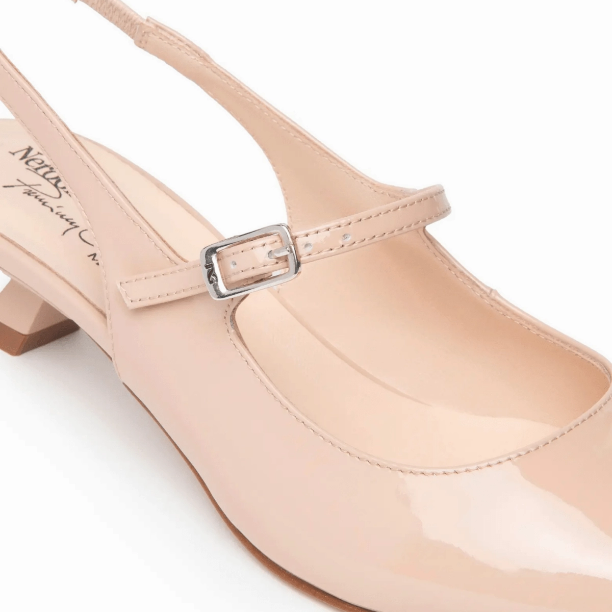 NeroGiardini Women's E5 12261 DE Natural Patent Route 66 Mary Jane Shoes