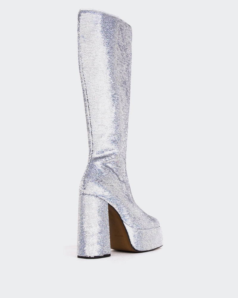 Latto Silver Sequins Chelsea Boots Sezane