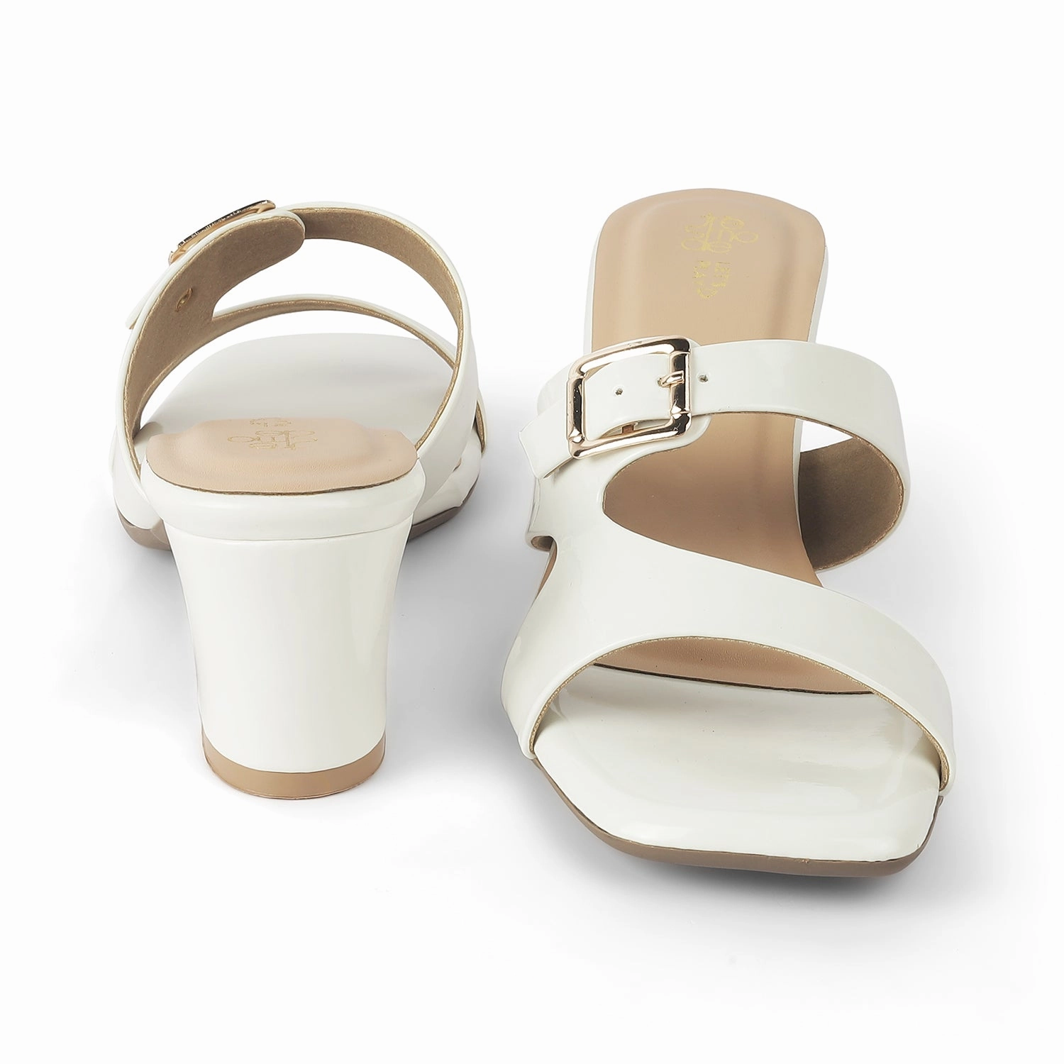 Sandals Map Tresmode Andal White Women's Dress Block Heel Sandals