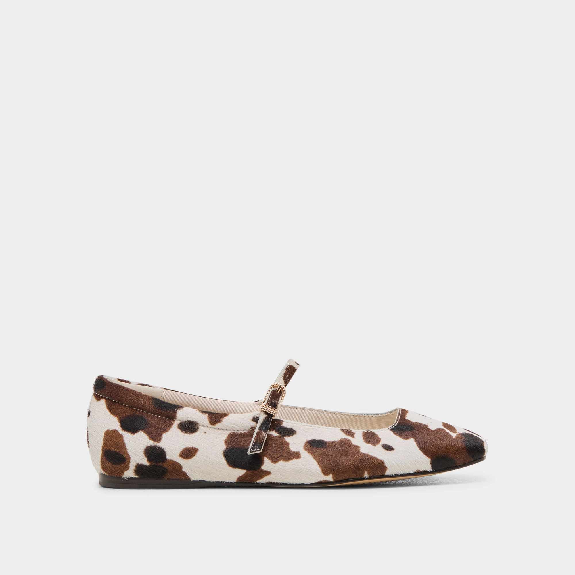 REYES BALLET FLATS COCOA TAURUS CALF HAIR