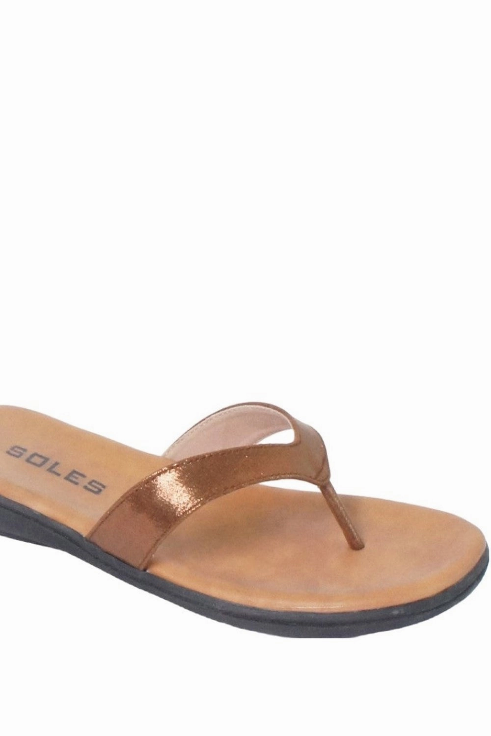 Sandals Birkenstock Leather Arizona SOLES Elegant Bronze Flat Sandals - Sophisticated Style for Any Occasion
