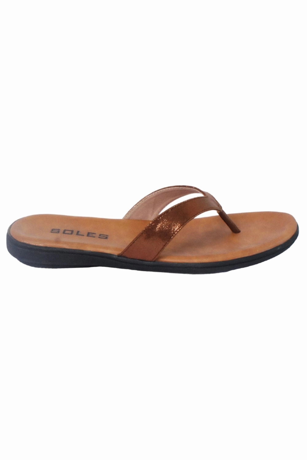 SOLES Elegant Bronze Flat Sandals - Sophisticated Style for Any Occasion Veronica Sandals