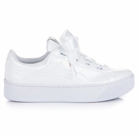 Wide White Sneakers Puma scarpa sneakers da donna Vikky Platform Ribbon 367816 01 bianco