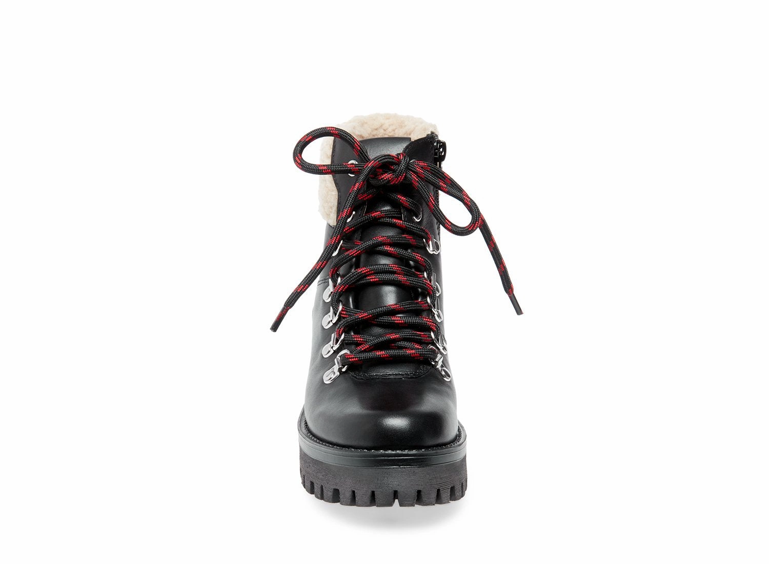 BROADWAY BLACK LEATHER Poster Grl Combat Boots