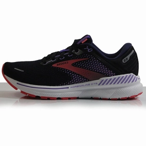 Brooks Adrenaline GTS 22 Women's Wide Fit Running Shoe - Black/Purple/Coral Running Shoes Clearance