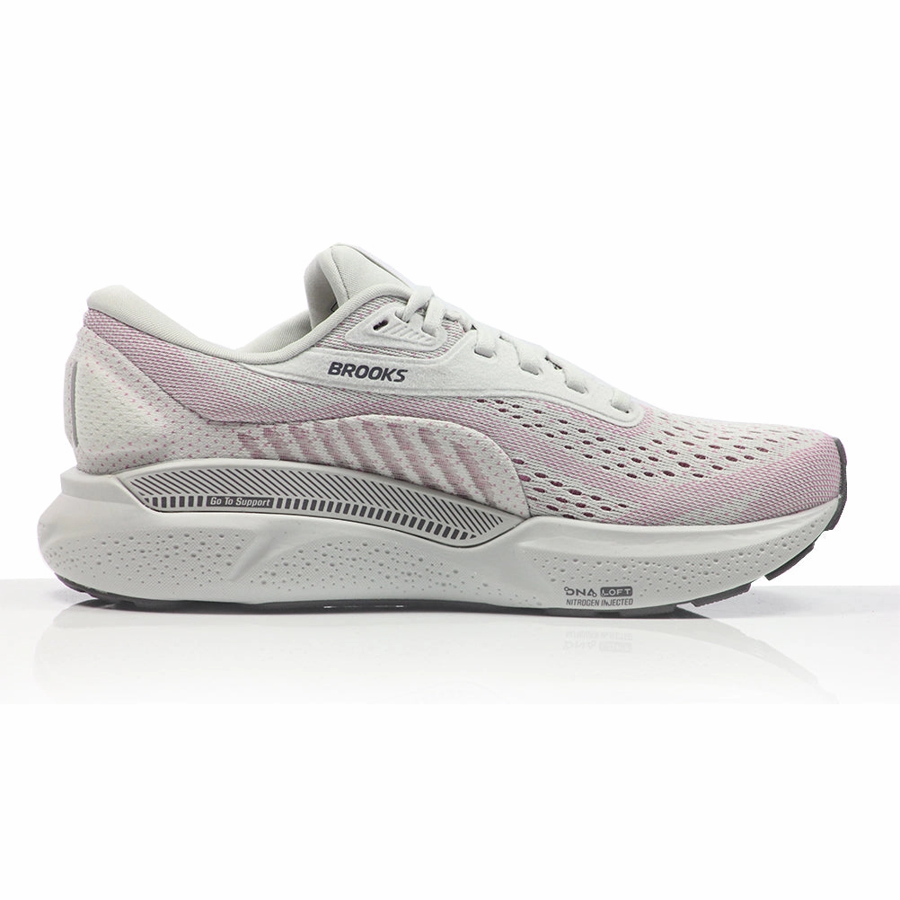 Reviews Of Running Shoes Brooks Adrenaline GTS 24 Women's Running Shoe - Oyster/Excalibur/Pink