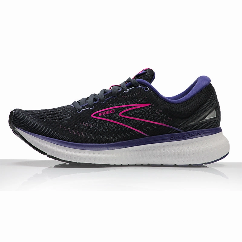 Best Wide Running Shoe Brooks Glycerin 19 Women's Running Shoe - Black/Ebony/Pink