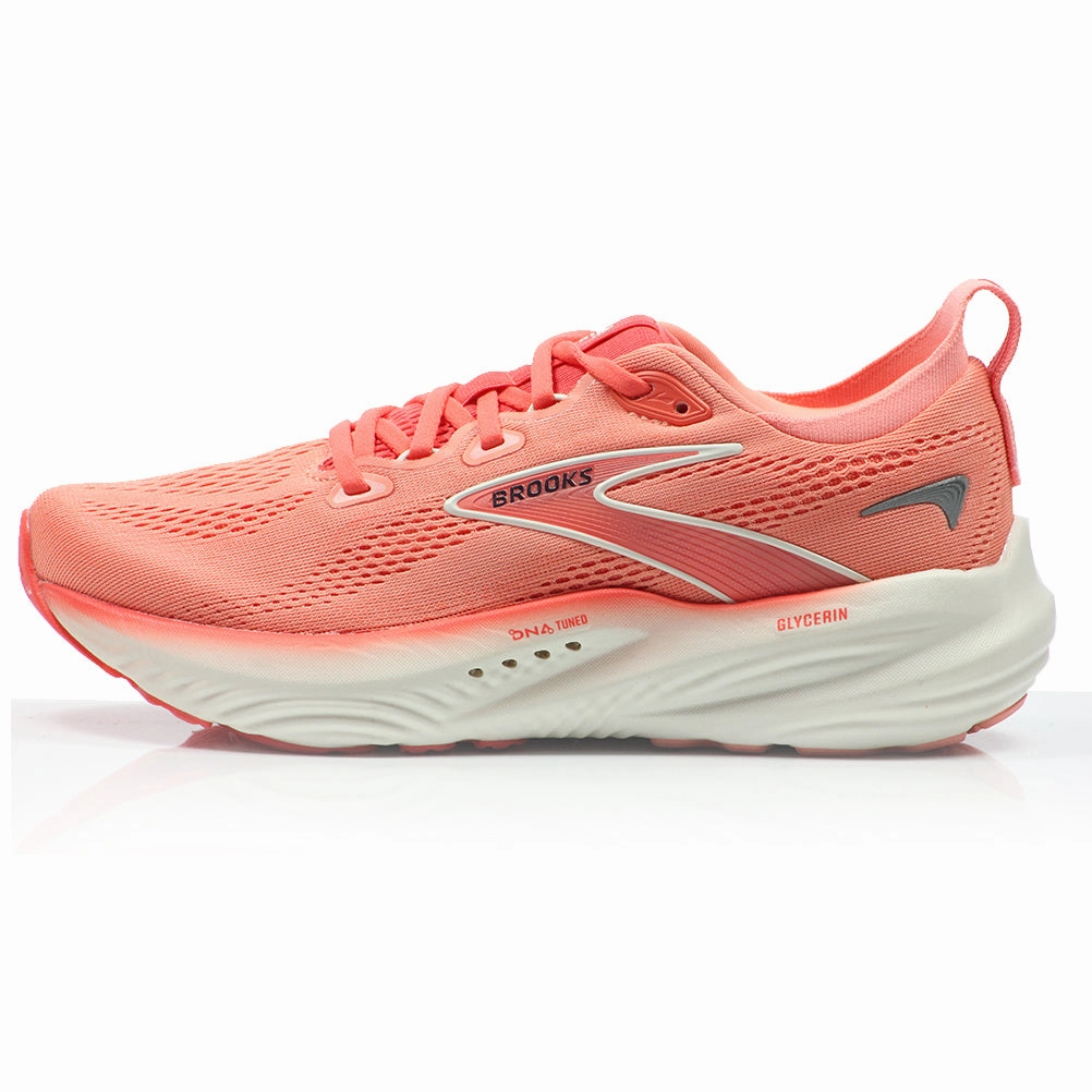 Brooks Glycerin 22 Women's Running Shoe - Desert Flower/Hot Coral/Milk Walking Running Shoe