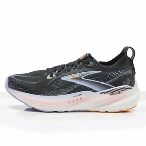 Long Run Running Shoes Brooks Glycerin GTS 22 Women's Running Shoe - Black/Blue Heron/Orange