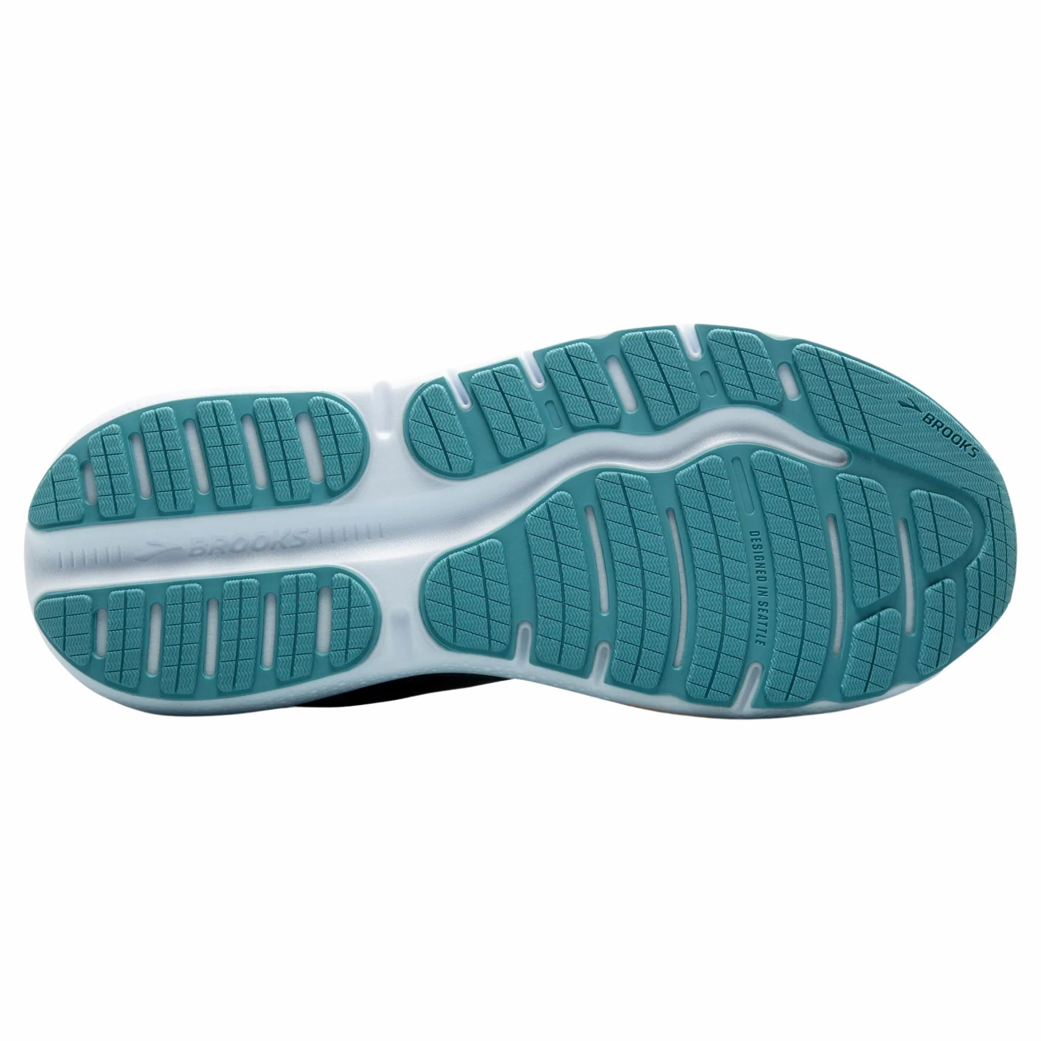 Asic Running Shoes For Overpronators Brooks Men's 110431 431 Ghost Max 2  Moroccan Blue Aqua Orange Pop Cushion Neutral Running Shoes