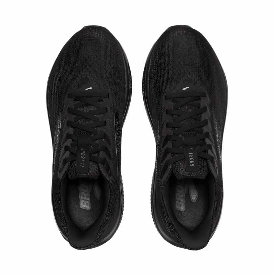 Brooks Men's Ghost 17 Dynamic Road Running Sneaker - Black/Black/Ebony Go Run Running Shoes