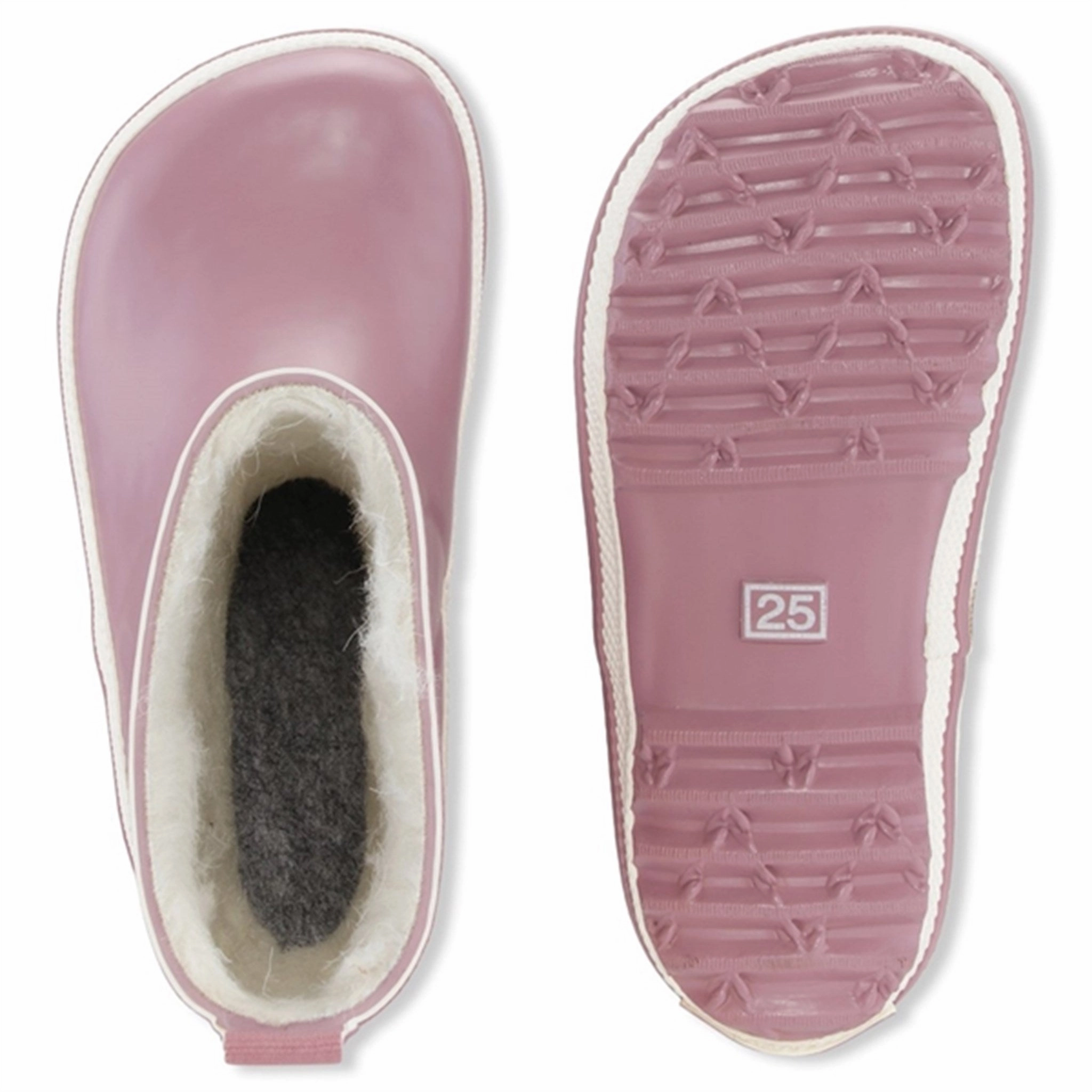 Genuine Leather Snow Boots Bundgaard Charly High Warm Rubber Boots Dark Rose