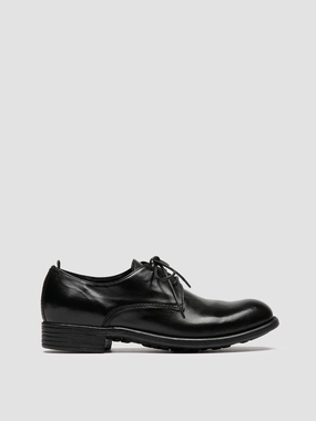 CALIXTE 068 - Black Leather Derby Shoes Vegan 1461 Gloss Lace Up Shoes