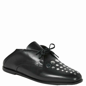 Perforated Oxfords Camy Fold Loafer, Black