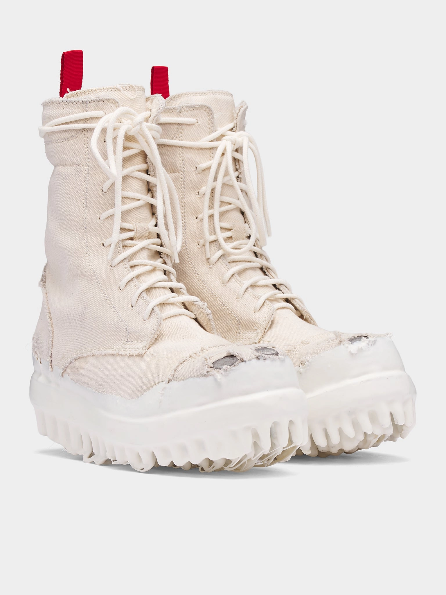 Canvas Miner Boots (FF5SMQ61AP-TE002-OFF-WHITE-WAX) Top Rated Work Boots