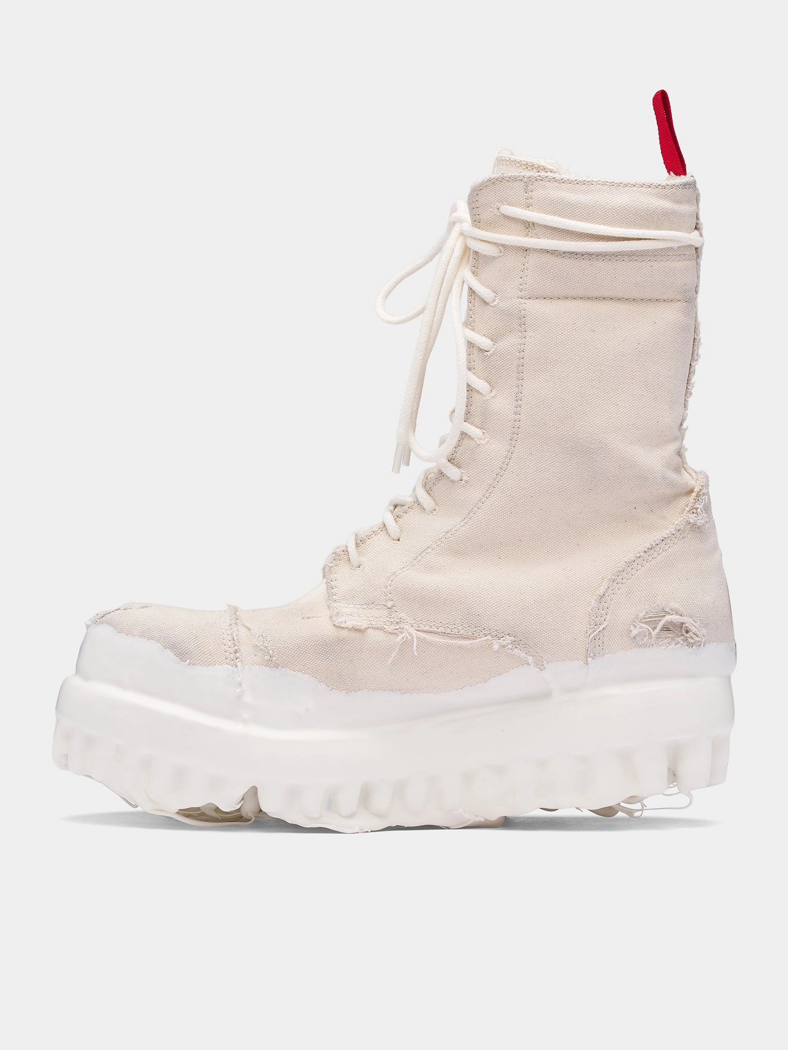 Us Boots Company Canvas Miner Boots (FF5SMQ61AP-TE002-OFF-WHITE-WAX)