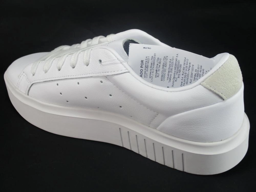 Adidas Originals scarpa sneakers da donna con zeppa Sleek Super EF8858 bianco Dress On Sneakers