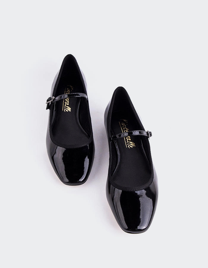 Mary Jane Tan Tap Shoes Casilina Black Patent