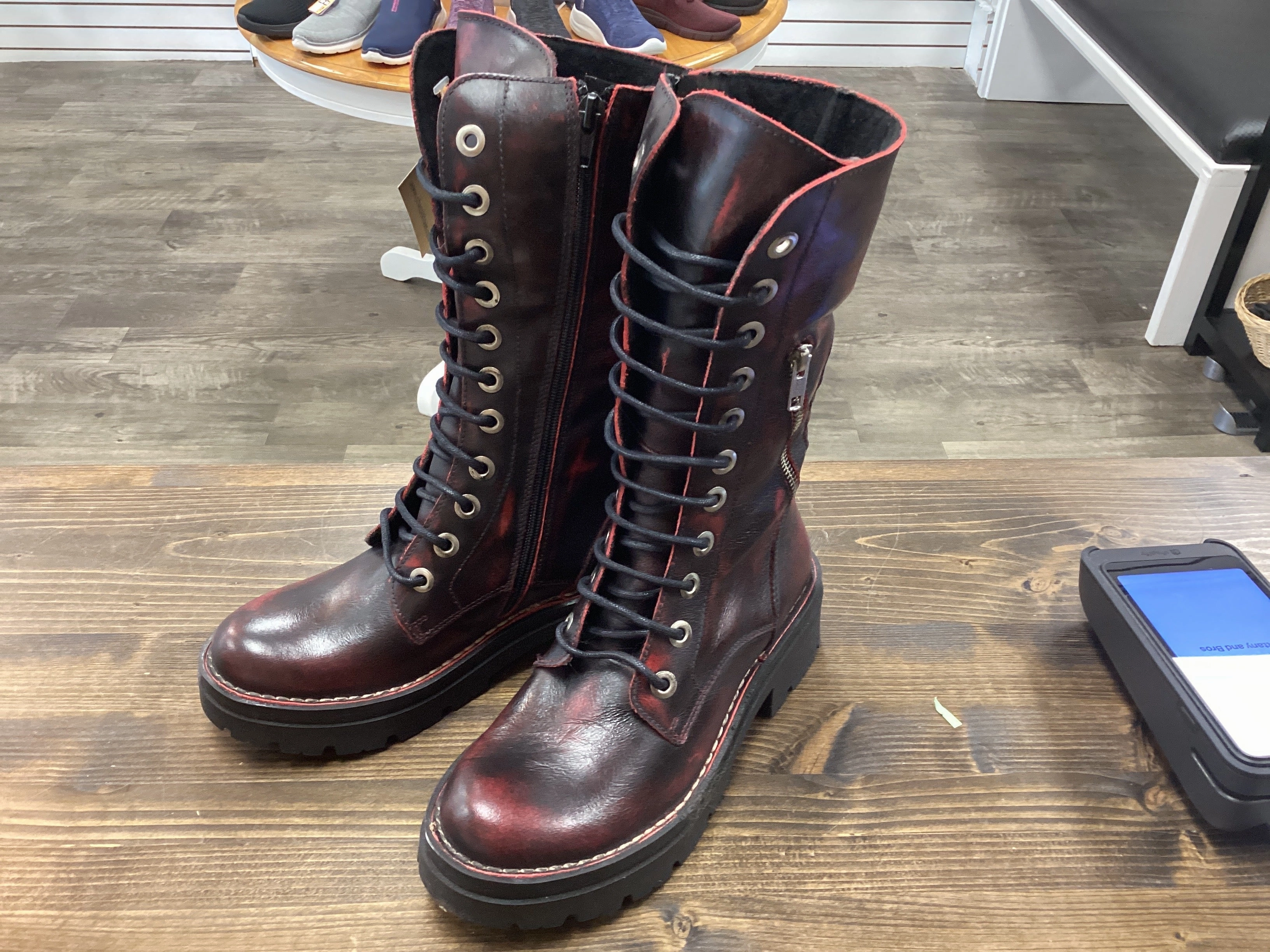 Comfortable Fashion Combat Boots Chacal 6086 mid calf Combat boots