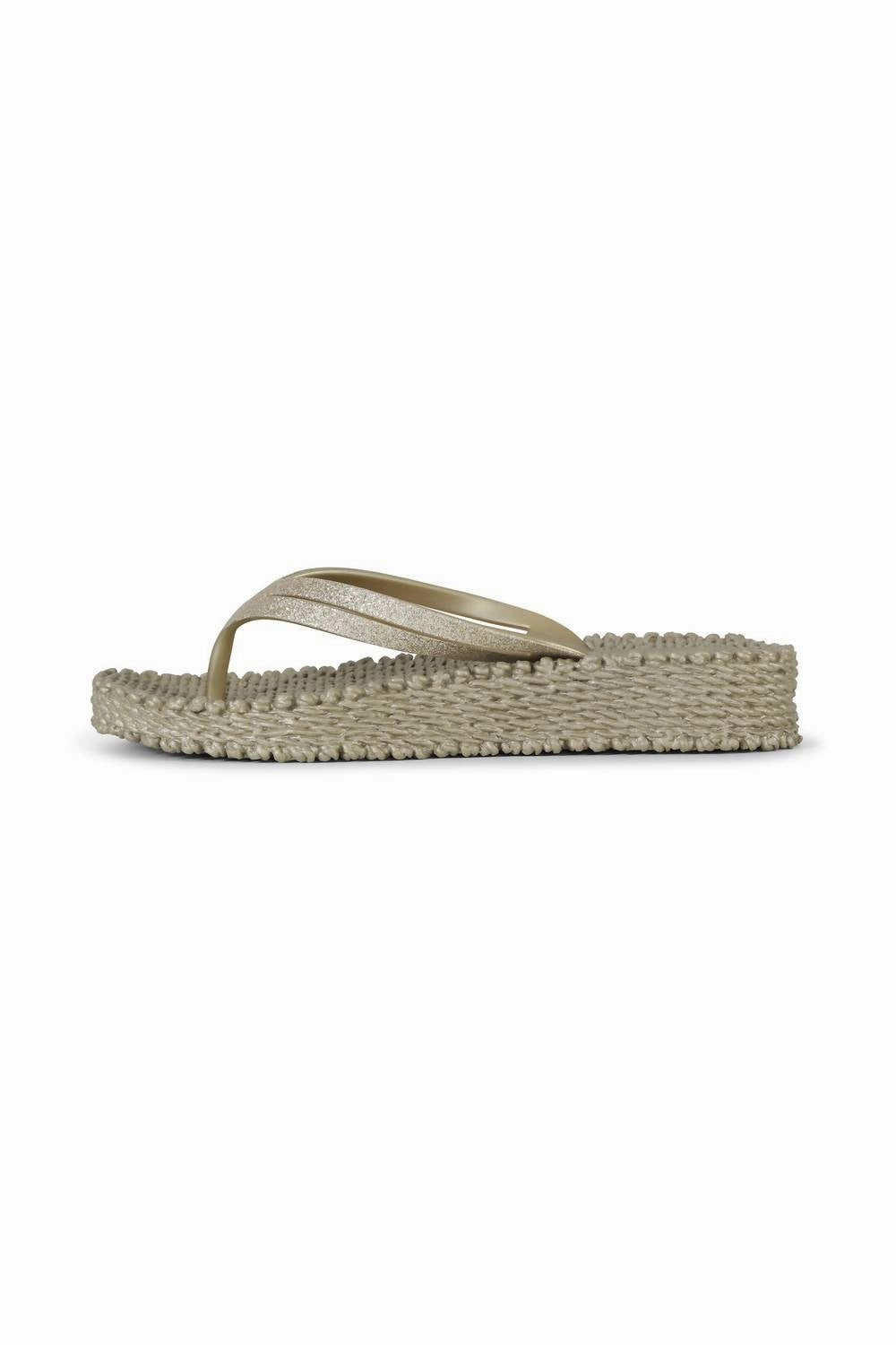 Cheerful Platform Flip Flops In Platinum Flip Flops No Thong