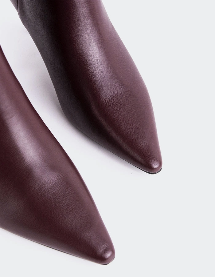 Sorene Burgundy Leather Chelsea Boots And Suit