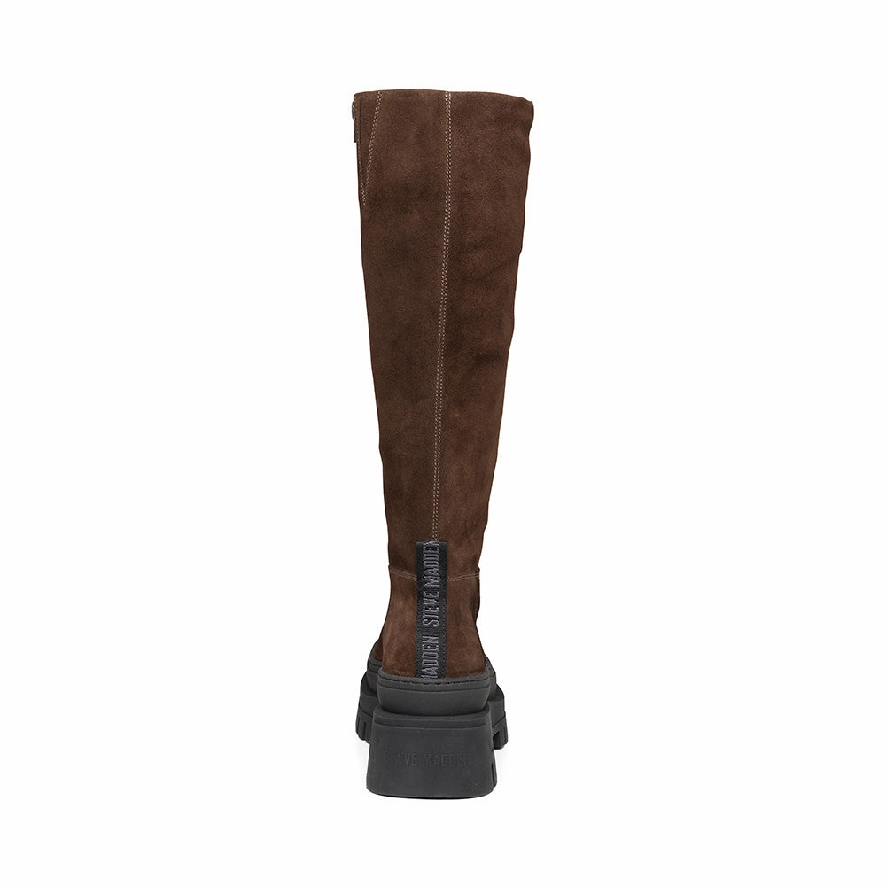 High Knee Leather Boots Chipp Boot DARK BROWN