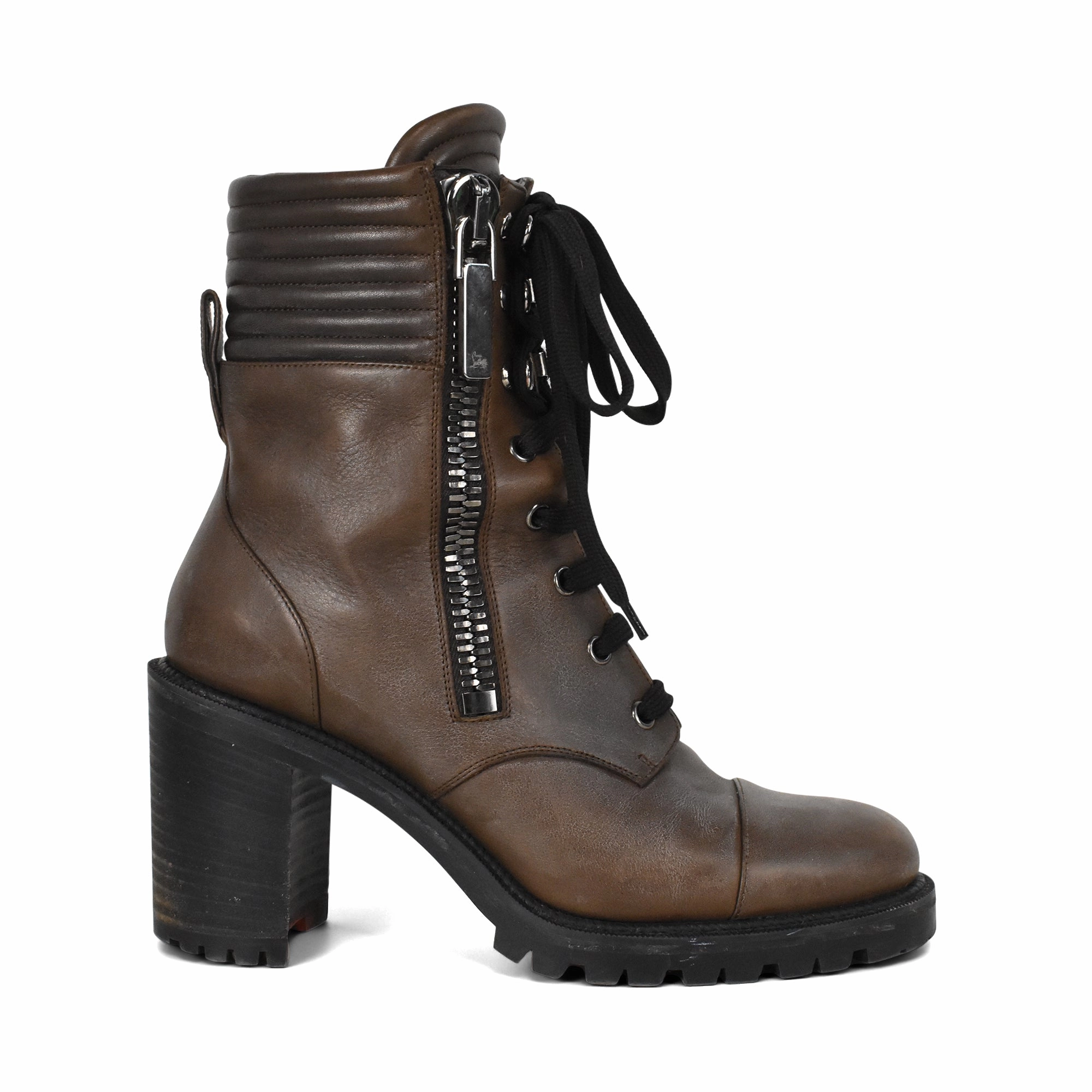 Combat Boots With Buckle Christian Louboutin 'En Hiver' Combat Boots - Women's 39.5