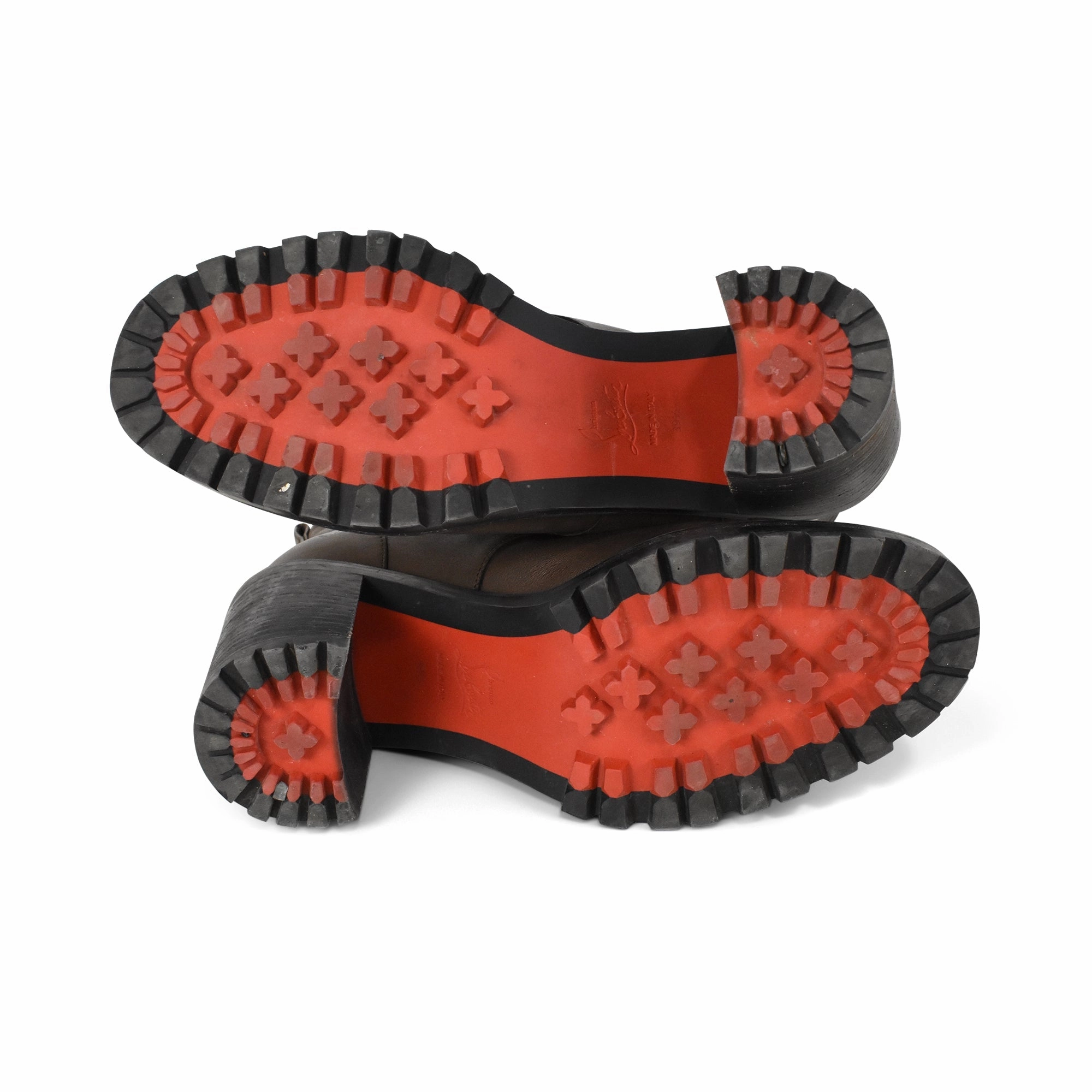 Worn Effect Combat Boots Christian Louboutin 'En Hiver' Combat Boots - Women's 39.5