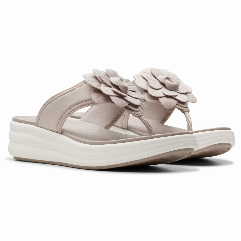 Clarks Drift Flora Light Taupe Sandal (Women's) Xmas Flip Flops