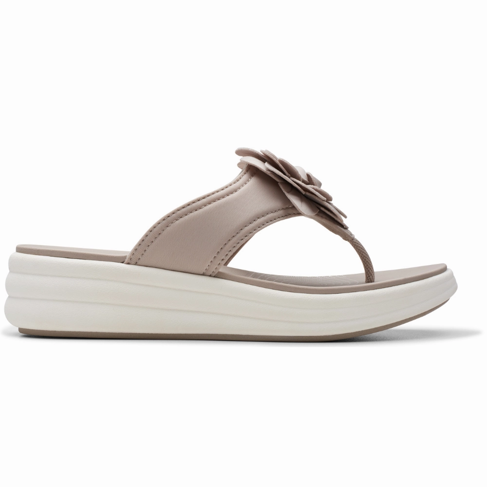 Clarks Drift Flora Light Taupe Sandal (Women's) Digital Flip Flop Circuit