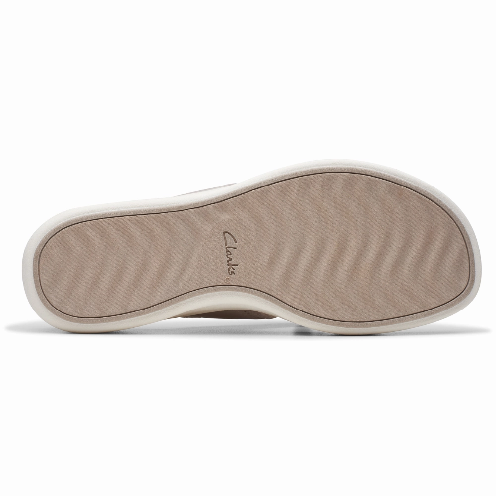 Clarks Drift Flora Light Taupe Sandal (Women's) Jordan Flip Flops