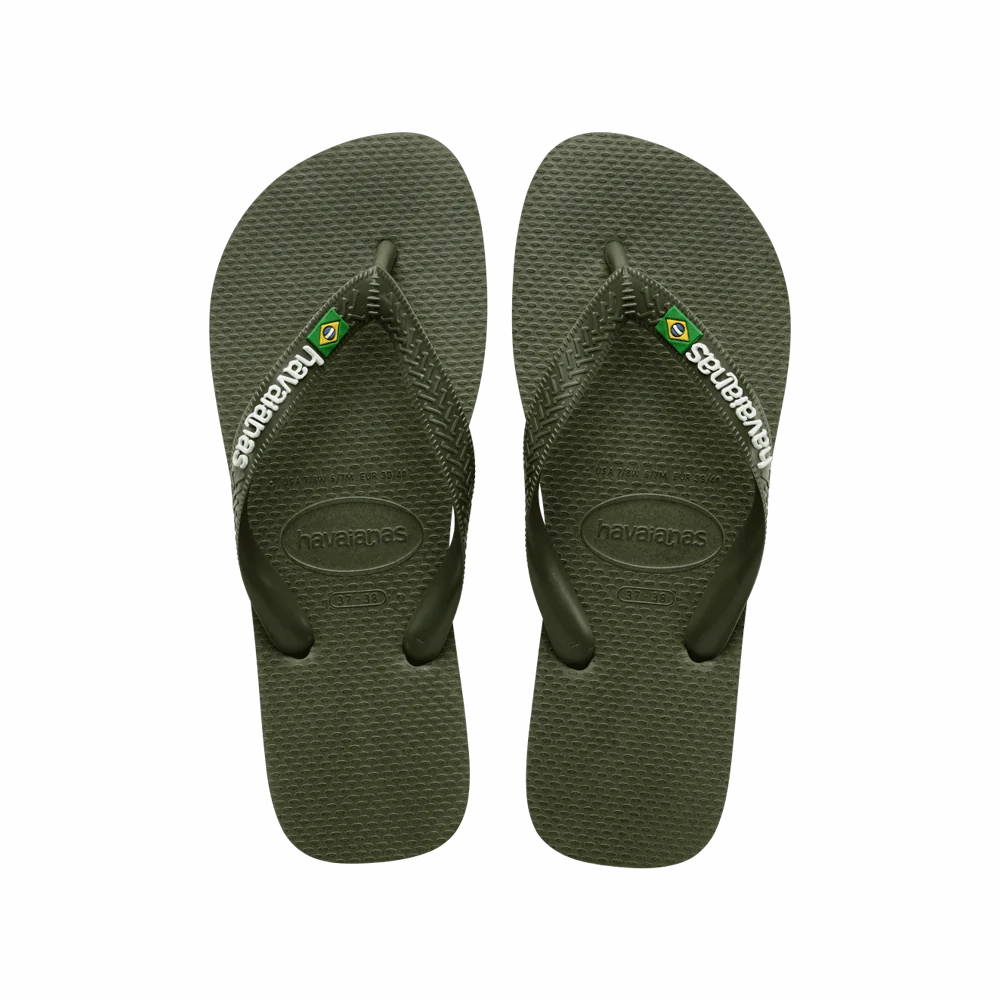 HAVAIANAS BRASIL LOGO - MOSS MOSS Flip Flops On The Beach Images
