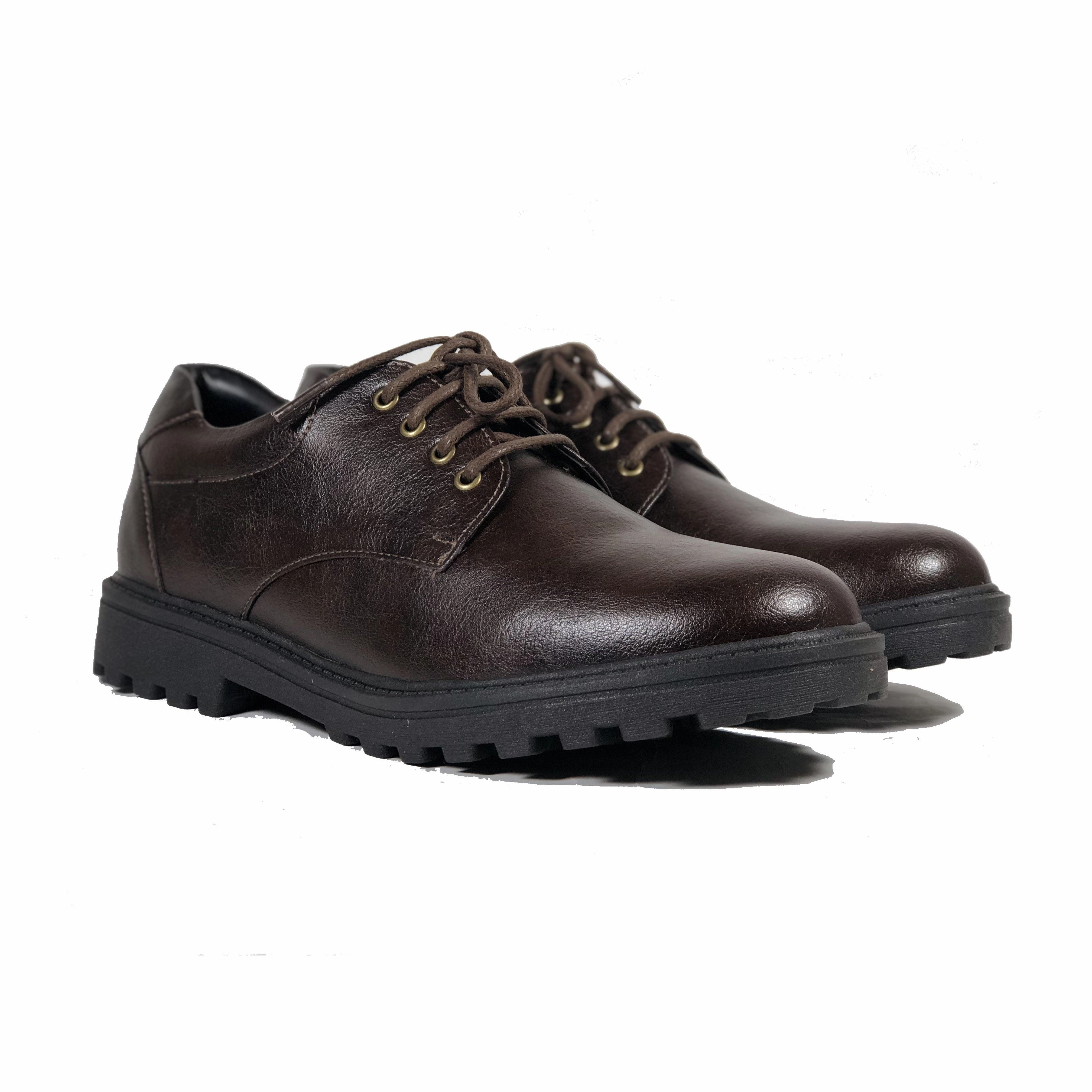 Lug Oxford Classic Derby vegan school shoe by Vegan Style - espresso