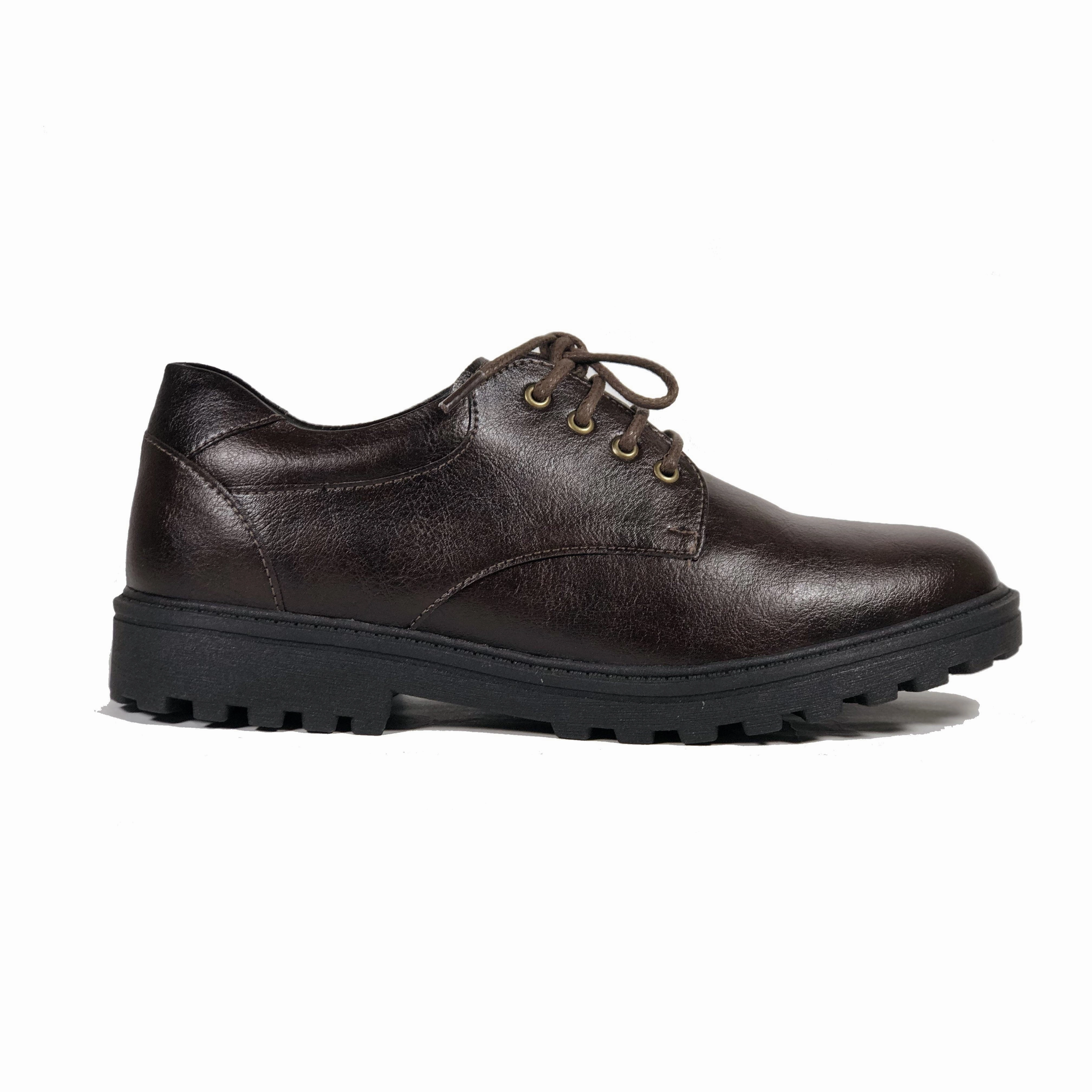 Florsheim Rucci Cap Toe Oxford Classic Derby vegan school shoe by Vegan Style - espresso