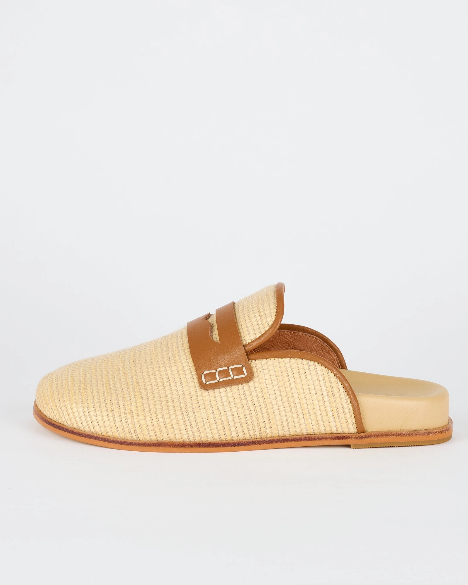 Newborn Slippers Greenwich Loafer Natural Canvas