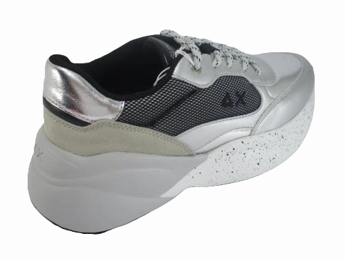 Sun68 Scarpa sneakers da donna  Dani Z29221 44 argento Wedge Heel Sneakers