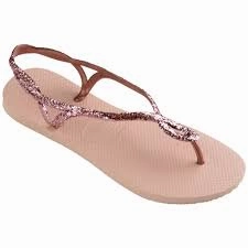 Floopi Flip Flops HAVAIANAS LUNA PREMIUM II - BALLET ROSE.PINK RETRO METALLIC