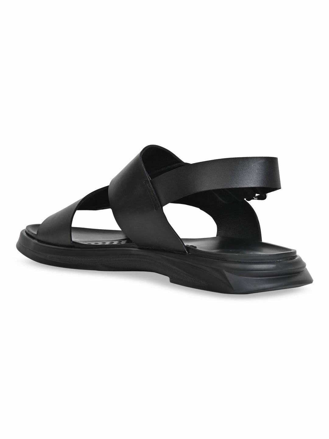 Euro Soft Sandals Regal Black Men Casual Leather Back Strap Sandals