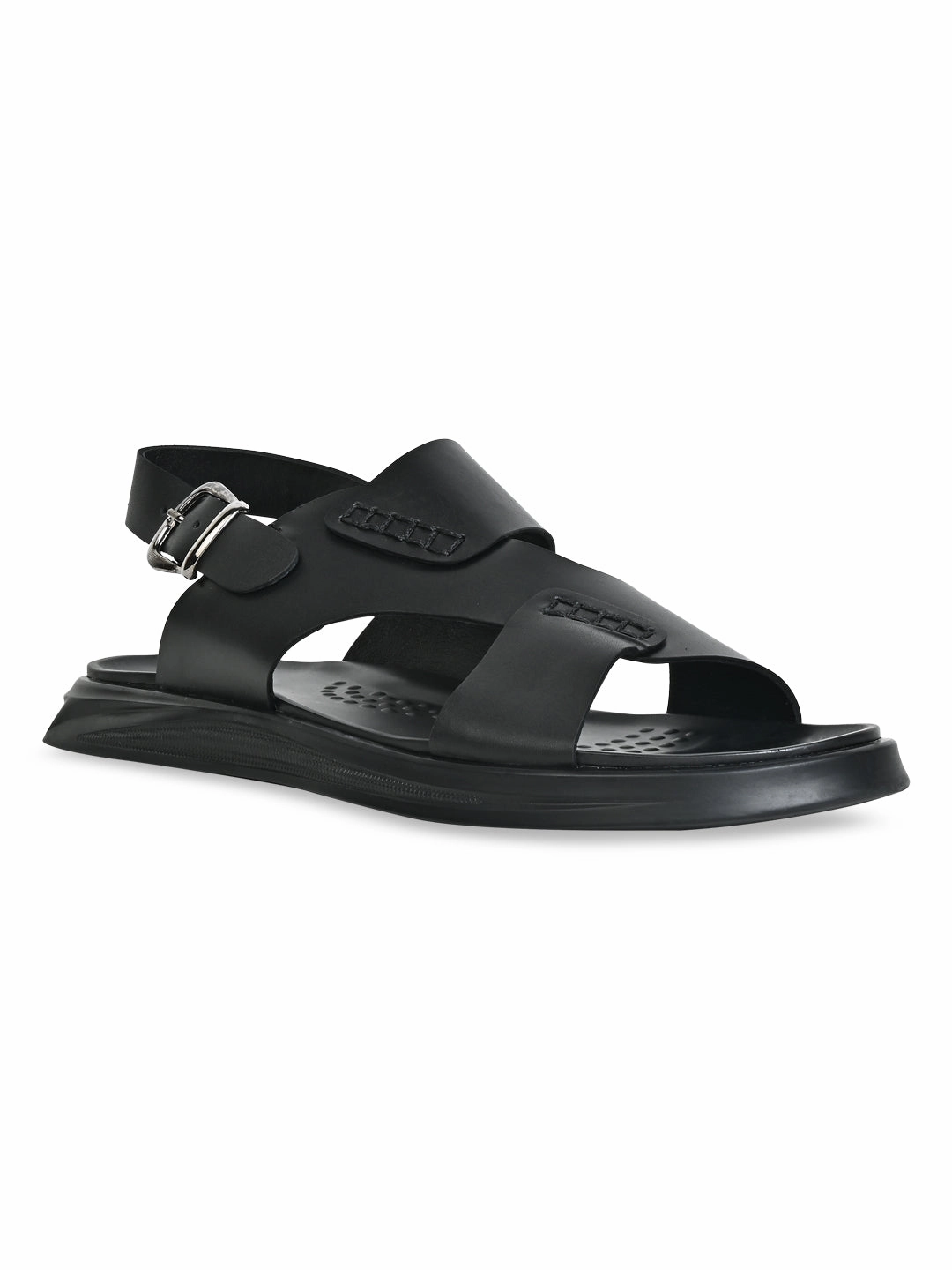 Concept Sandals Regal Black Men Casual Leather Back Strap Sandals
