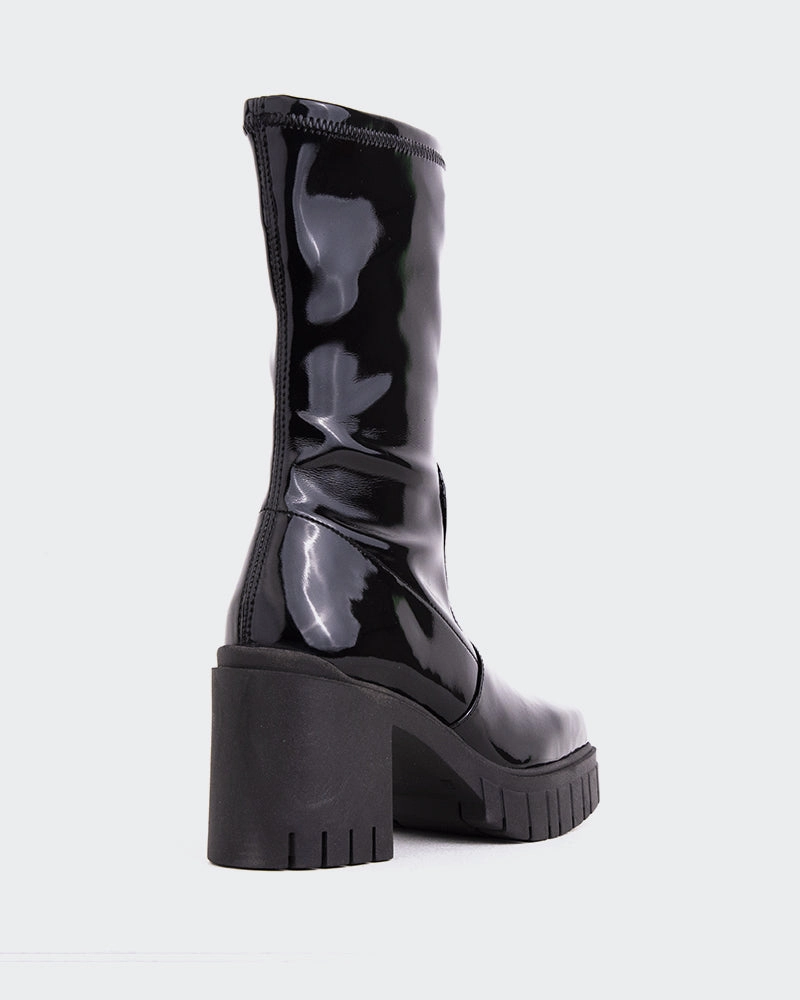 Chelsea Boot Brown Marlow Black Patent