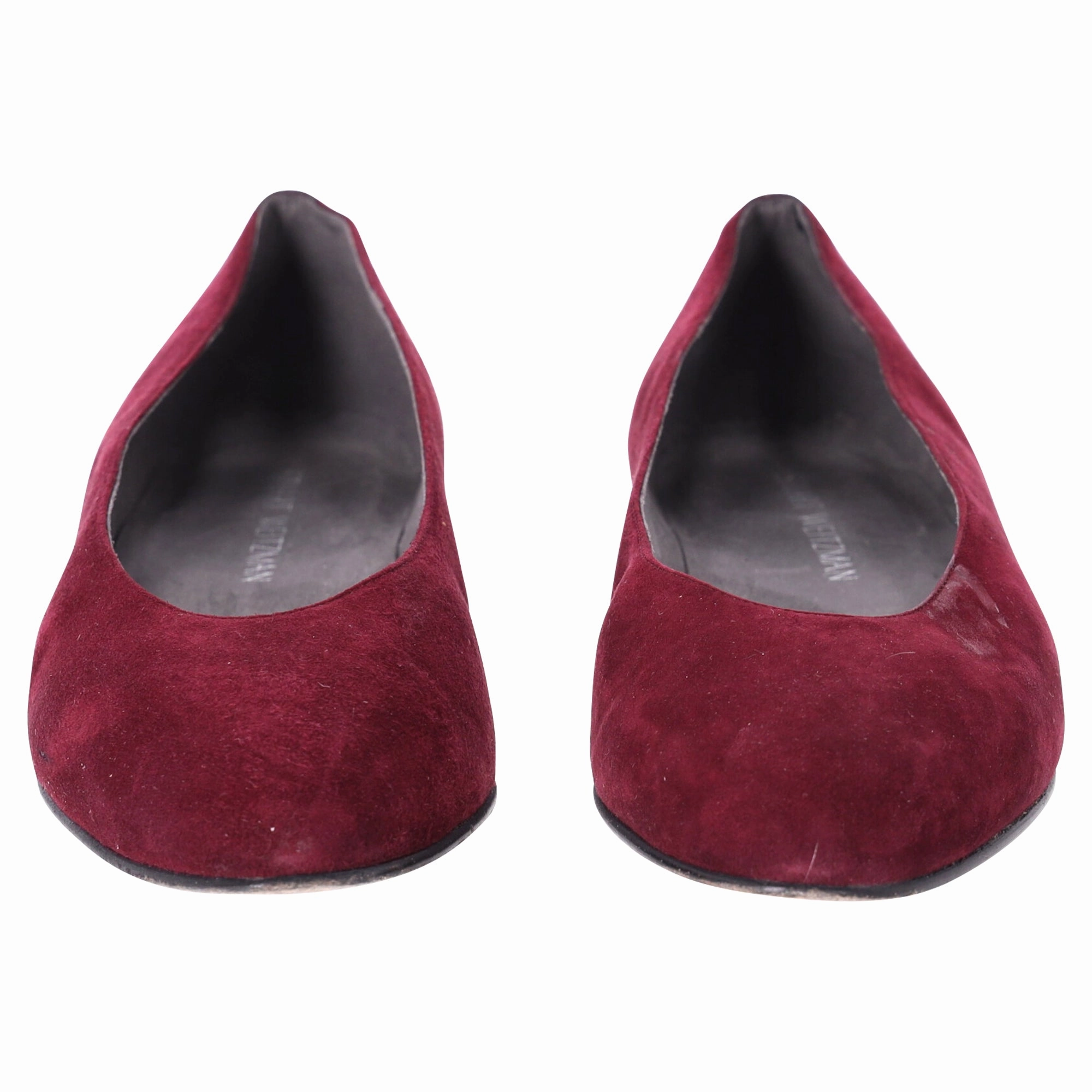 Stuart Weitzman Pear-Embellished Flats in Red Suede Scale Blythe Flat Shoes Fashion Doll